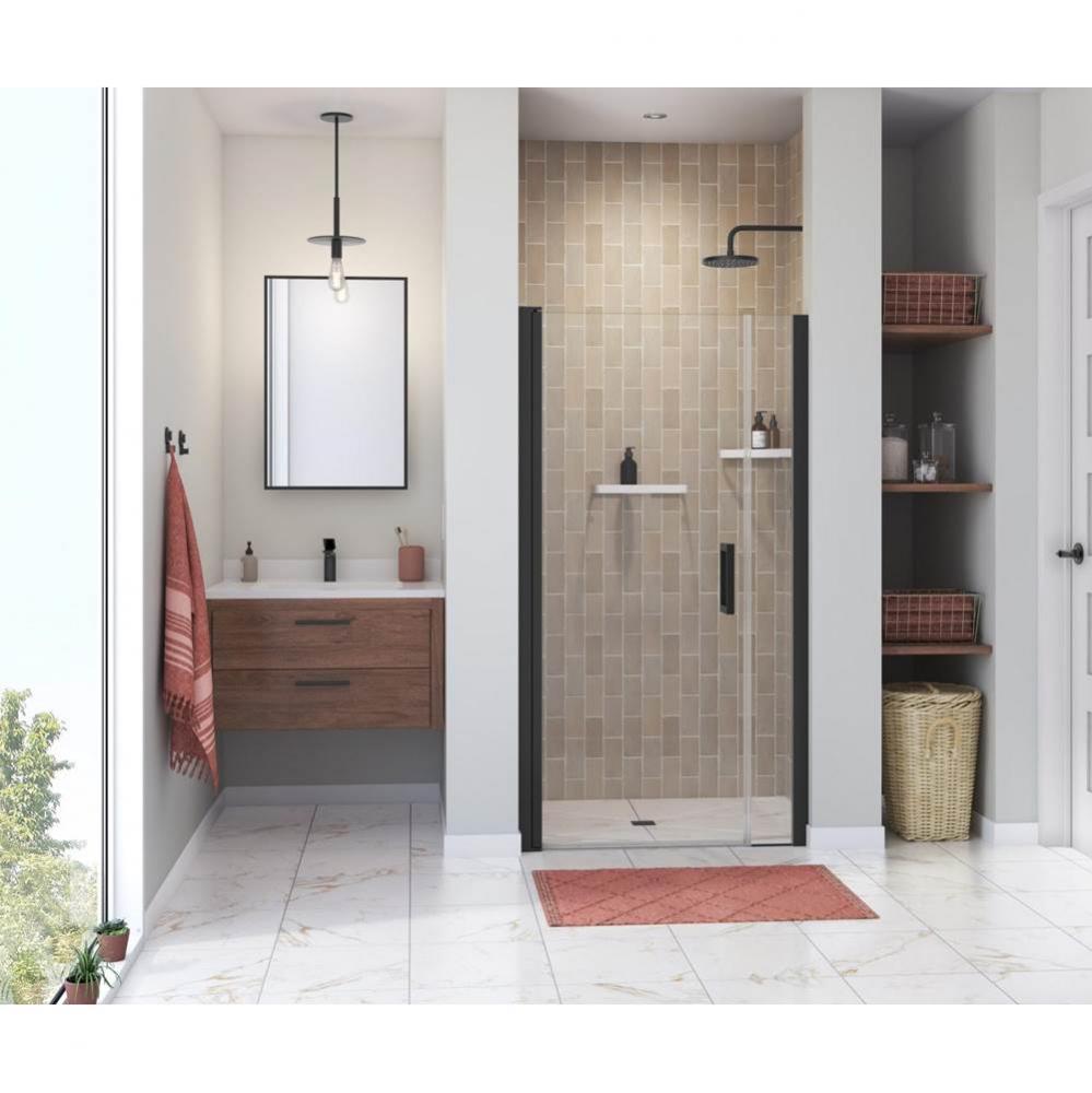 Manhattan 37-39 x 68 in. 6 mm Pivot Shower Door for Alcove Installation with Clear glass & Squ