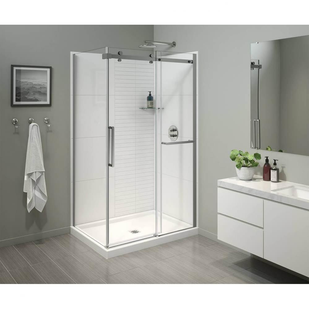 Halo Pro Sliding Door with Towel Bar 48 x 36 x 78 3/4 in. 8mm