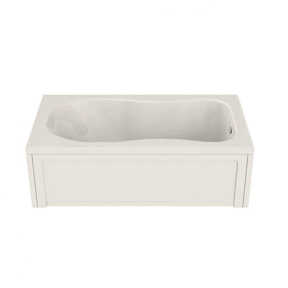 Topaz 59.75 in. x 36 in. Alcove Bathtub with Whirlpool System End Drain in Biscuit