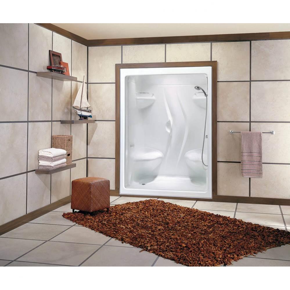 Stamina 60-I 59.5 in. x 35.75 in. x 85.25 in. 1-piece Shower with Right Seat, Right Drain in White