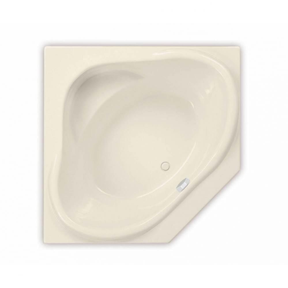 Nancy 54 in. x 54 in. Drop-in Bathtub with Combined Hydrosens/Aerosens System Center Drain in Bone