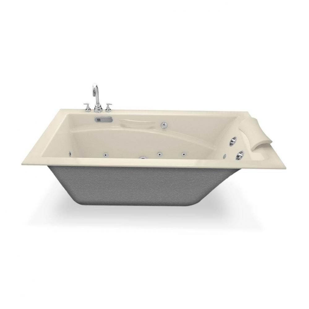 Optik 59.75 in. x 32 in. Alcove Bathtub with Left Drain in Bone