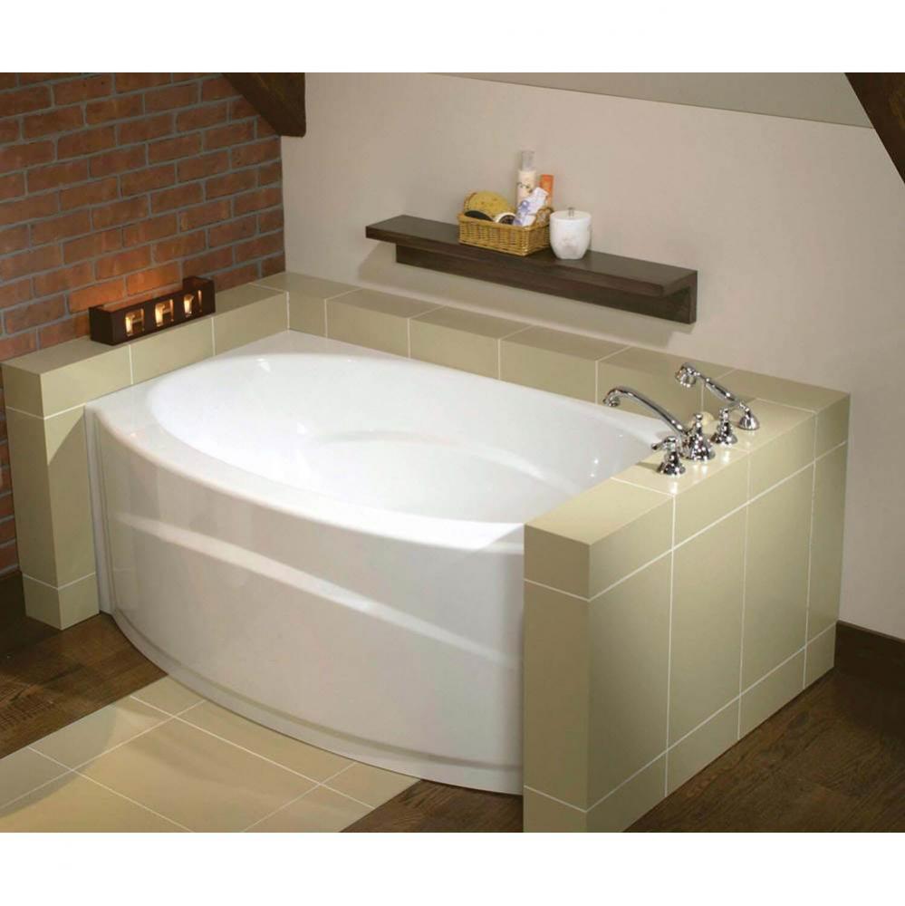 Islander AFR 60 in. x 38 in. Alcove Bathtub with Left Drain in White