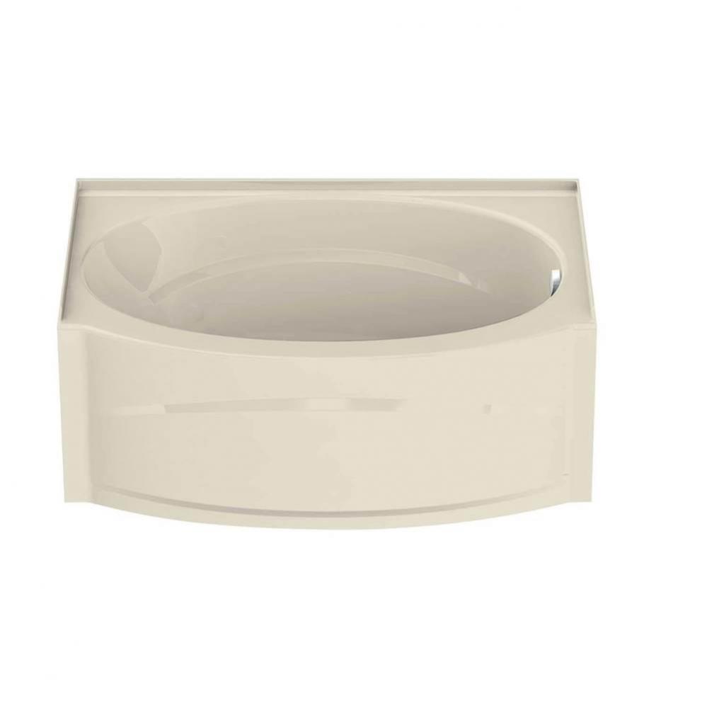 Islander AFR 60 in. x 38 in. Alcove Bathtub with Whirlpool System Right Drain in Bone