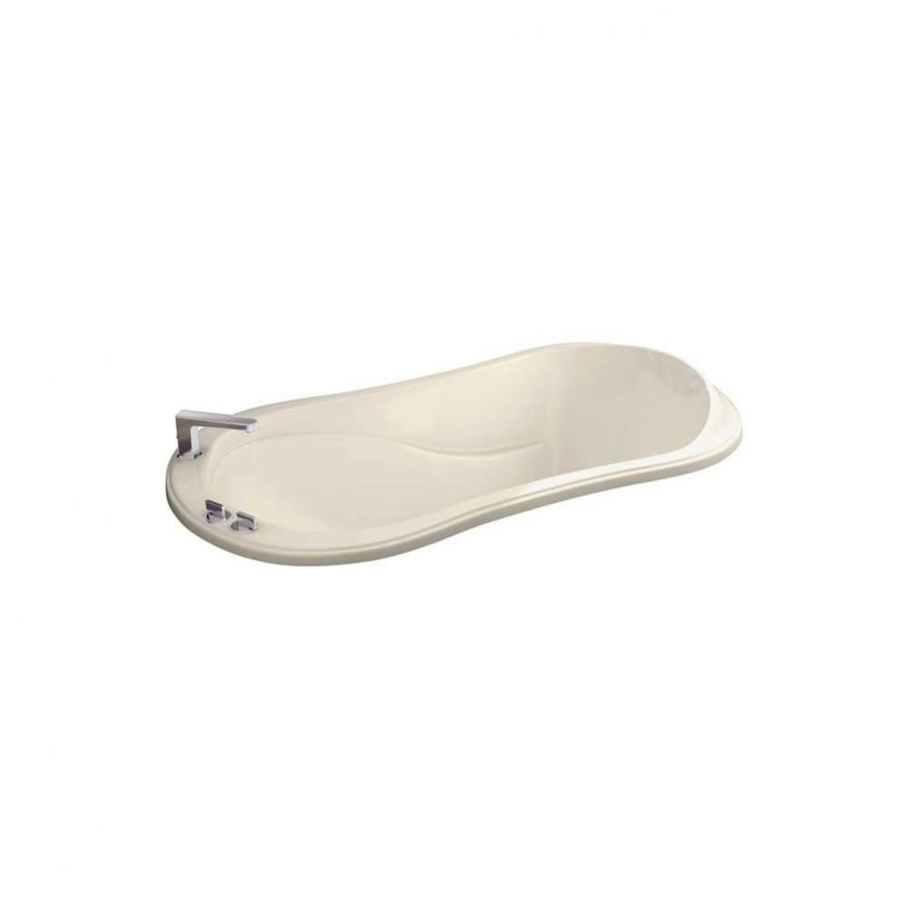 Vichy 60.125 in. x 33.625 in. Drop-in Bathtub with Aeroeffect System End Drain in Bone