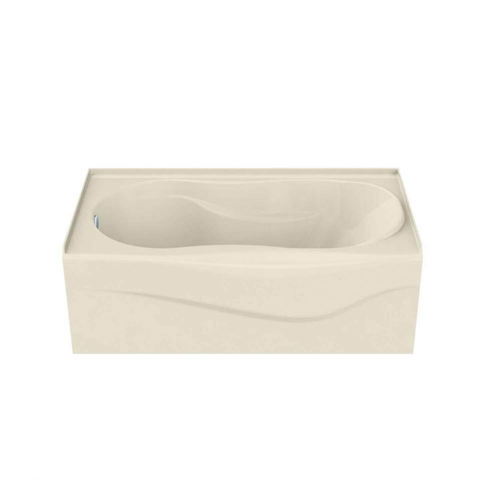 Vichy 59.875 in. x 33.375 in. Alcove Bathtub with Whirlpool System Left Drain in Bone