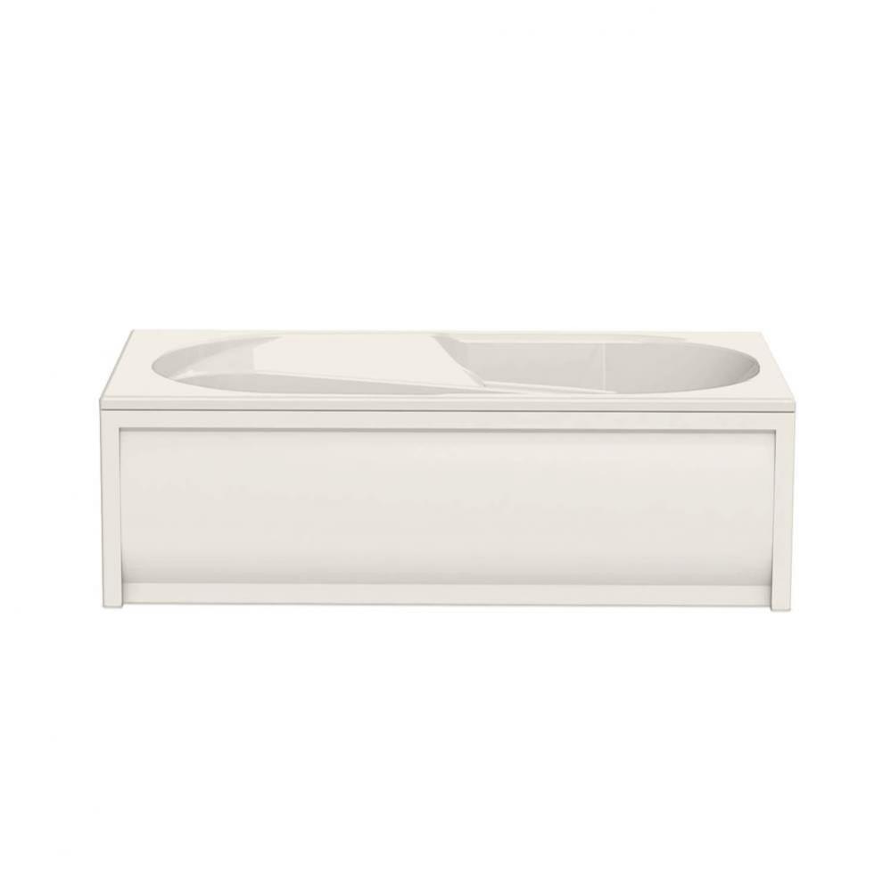 Baccarat 71.5 in. x 35.625 in. Alcove Bathtub with End Drain in Biscuit