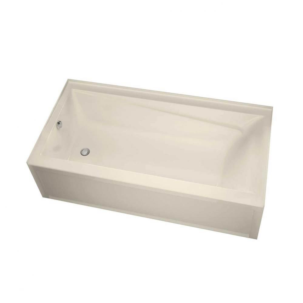 Exhibit IFS AFR 59.75 in. x 30 in. Alcove Bathtub with Left Drain in Bone