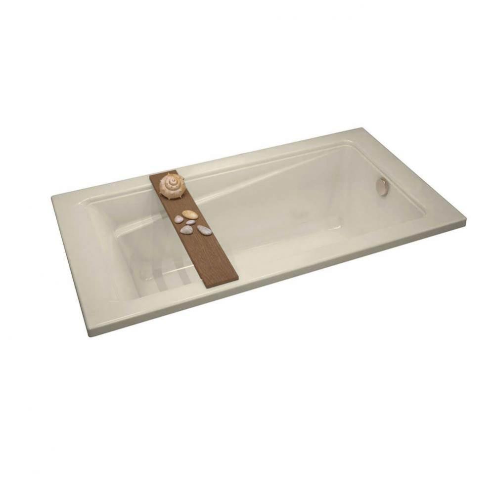 Exhibit 59.75 in. x 31.875 in. Drop-in Bathtub with Combined Whirlpool/Aeroeffect System End Drain