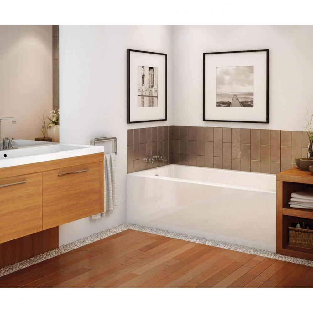 Rubix AFR 59.75 in. x 32 in. Alcove Bathtub with Left Drain in White