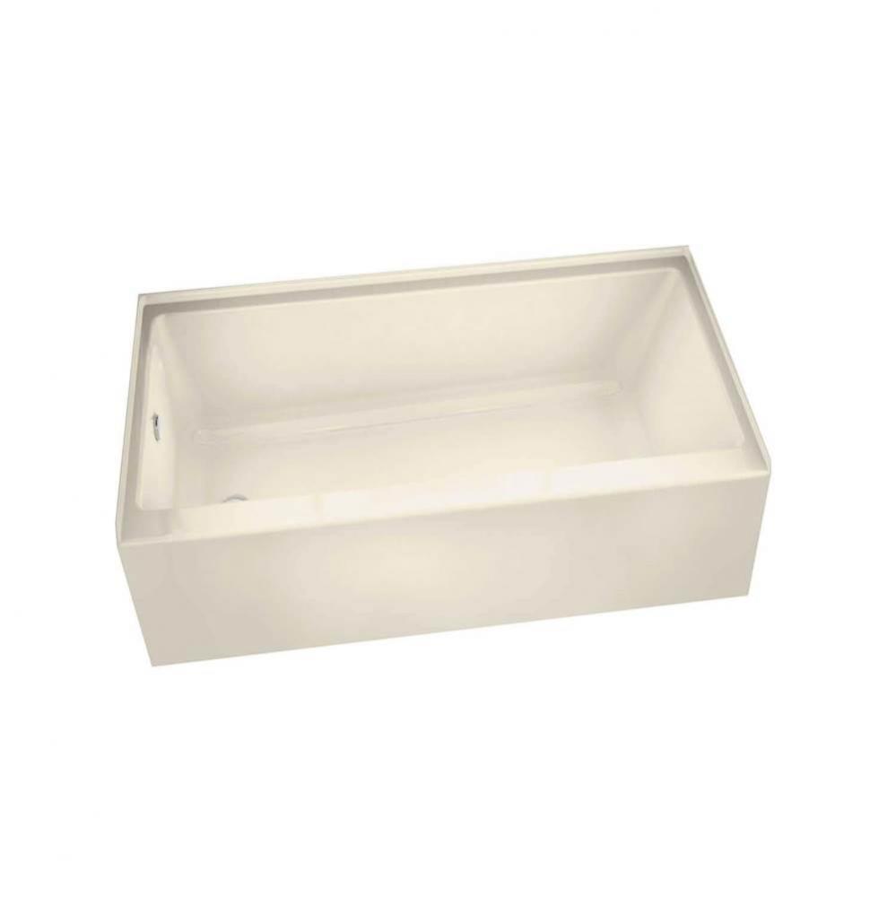 Rubix 59.75 in. x 32 in. Alcove Bathtub with Left Drain in Bone