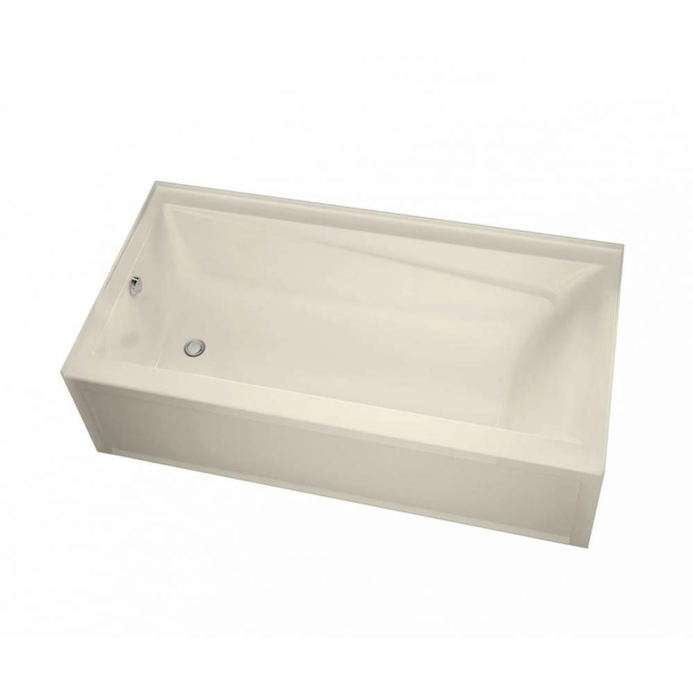 Exhibit IFS 59.875 in. x 42 in. Alcove Bathtub with Aeroeffect System Left Drain in Bone