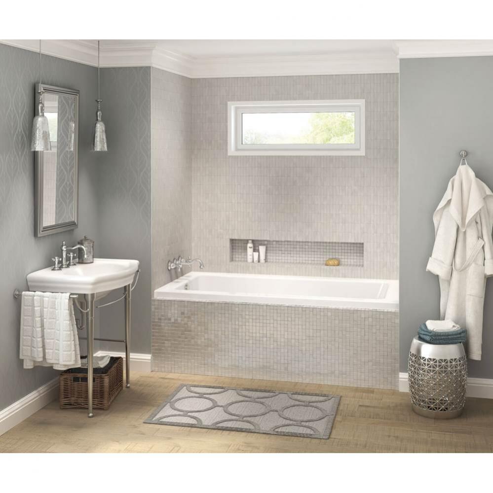 Pose IF 59.625 in. x 31.625 in. Alcove Bathtub with Left Drain in White