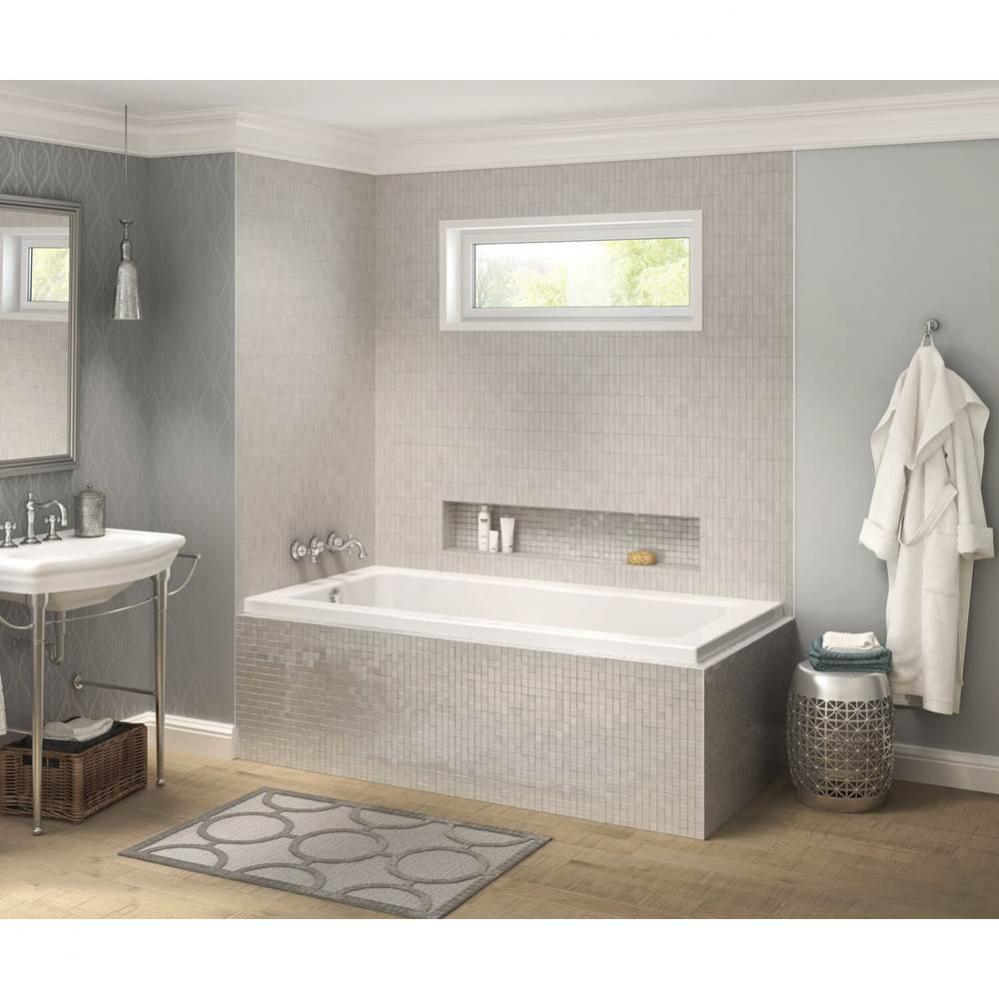 Pose IF 59.625 in. x 31.625 in. Corner Bathtub with Left Drain in White