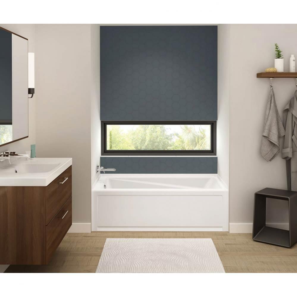 Exhibit IFS DTF 59.875 in. x 36 in. Alcove Bathtub with Combined Whirlpool/Aeroeffect System Left