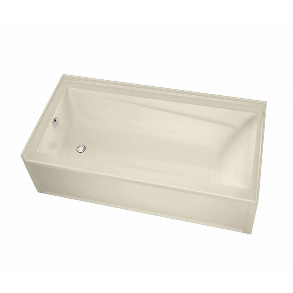 Exhibit IFS DTF 59.875 in. x 36 in. Alcove Bathtub with Left Drain in Bone