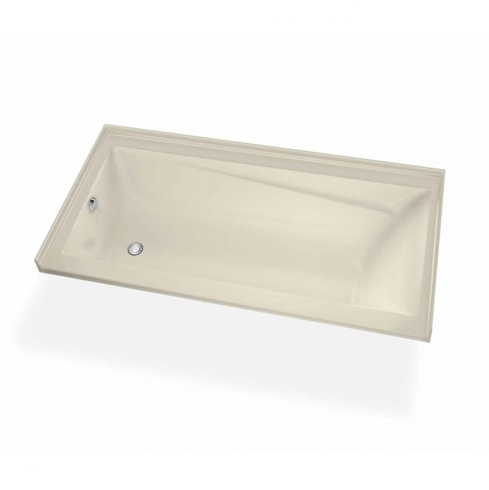 Exhibit IF DTF 65.875 in. x 36 in. Alcove Bathtub with Whirlpool System Right Drain in Bone