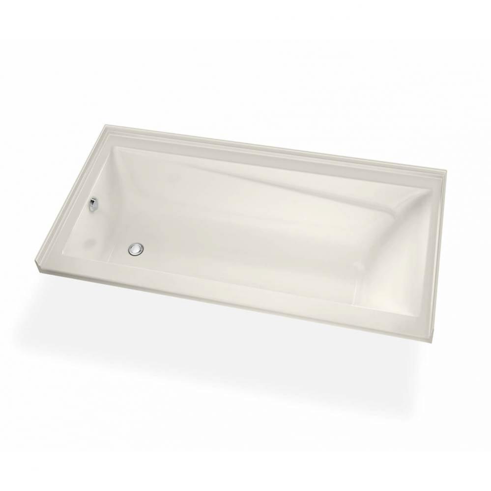 Exhibit IF DTF 65.875 in. x 36 in. Alcove Bathtub with Aeroeffect System Right Drain in Biscuit