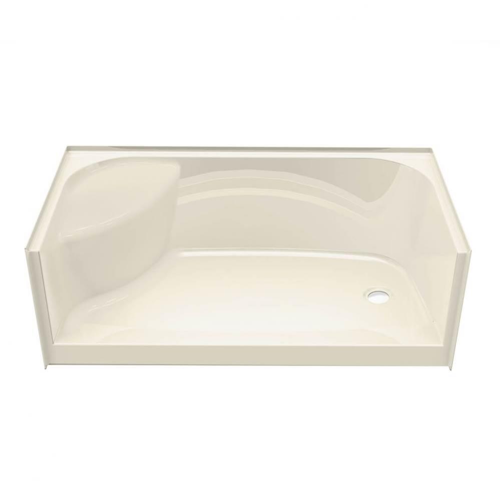 SPS AFR 59.875 in. x 33.5 in. x 22.125 in. Rectangular Alcove Shower Base with Right Seat, Left Dr