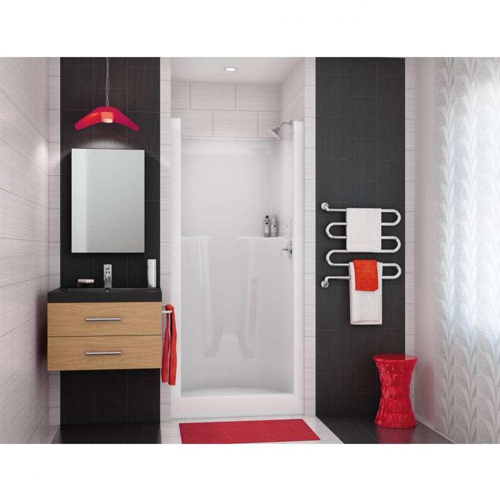 SS36 36 in. x 35.5 in. x 79.25 in. 1-piece Shower with No Seat, Center Drain in Bone