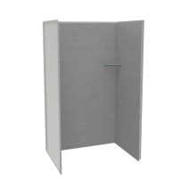 Maax Canada 107459-305-517-000 - Utile 4832 Composite Direct-to-Stud Three-Piece Alcove Shower Wall Kit in Factory Sleek Smoke