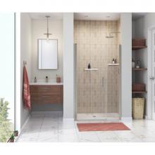 Maax Canada 138269-900-305-100 - Manhattan 41-43 x 68 in. 6 mm Pivot Shower Door for Alcove Installation with Clear glass & Rou