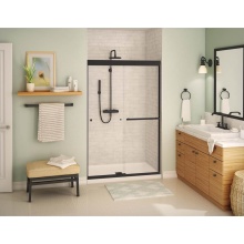 Maax Canada 135674-900-340-000 - Aura SC 43-47 in. x 71 in. 8 mm Sliding Shower Door for Alcove Installation with Clear Glass in Ma
