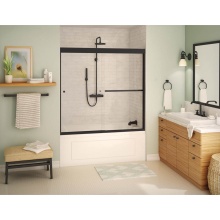 Maax Canada 135670-900-340-000 - Aura SC 55-59 x 57 in. 8mm Sliding Tub Door for Alcove Installation with Clear Glass in Matte Blac