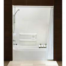 Maax Canada 105248-L-000-004 - Outlook BFTS-60F 59.875 in. x 33.25 in. x 77 in. 2-piece Shower with Left Drain in Bone