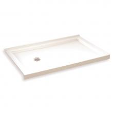 Maax Canada 410004-L-502-001 - B3 Base 6030 Round Drain Left Corner Installation White