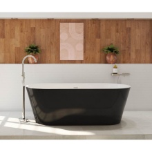 Maax Canada 107529-000-001-100 - Calinda 67 x 31 Acrylic Freestanding Oval Center Drain Bathtub in Black