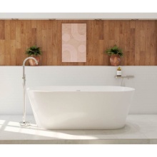 Maax Canada 107529-000-001-000 - Calinda 67 x 31 Acrylic Freestanding Oval Center Drain Bathtub in White