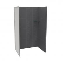Maax Canada 107459-306-515 - Utile 4832 Composite Direct-to-Stud Three-Piece Alcove Shower Wall Kit in Erosion Charcoal