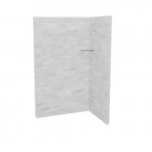 Maax Canada 107462-312-504 - Utile 4836 Composite Direct-to-Stud Two-Piece Corner Shower Wall Kit in Organik Permafrost