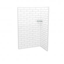 Maax Canada 107462-301-526 - Utile 4836 Composite Direct-to-Stud Two-Piece Corner Shower Wall Kit in Metro Tux