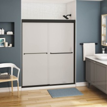 Maax Canada 134565-978-340-000 - Kameleon 55-59 x 71 in. 6 mm Bypass Shower Door for Alcove Installation with Frost glass in Matte