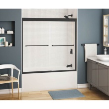 Maax Canada 134670-900-340-000 - Kameleon SC 55-59 x 57 in. 8 mm Bypass Tub Door for Alcove Installation with Clear glass in Matte