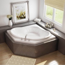 Maax Canada 101212-091-001-000 - Nancy 54 x 54 Acrylic Drop-in Center Drain 10 Microjets Bathtub in White
