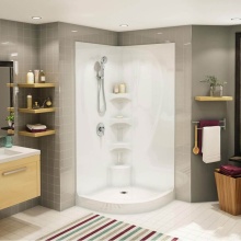 Maax Canada 102495-000-001-000 - Equinox I 37 x 37 Acrylic Corner Center Drain One-Piece Shower in White
