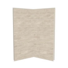 Maax Canada 103388-312-507-000 - Utile 3636 Composite Direct-to-Stud Two-Piece Corner Shower Wall Kit in Organik Loam