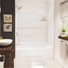 Maax Canada 105573-000-002-002 - Gallery TS-6030 AcrylX Alcove Right-Hand Drain Two-Piece Tub Shower in White
