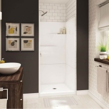 Maax Canada 105598-000-002-000 - Gallery SH-3636 AcrylX Alcove Center Drain Two-Piece Shower in White