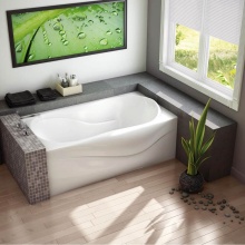 Maax Canada 105726-091-001-001 - Murmur 6032 A Acrylic Alcove Left-Hand Drain 10 Microjets Bathtub in White