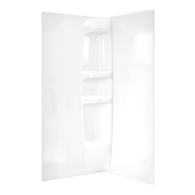 Maax Canada 105753-000-001-000 - 36 x 36 in. Acrylic Direct-to-Stud Two-Piece Corner Shower Wall Kit in White