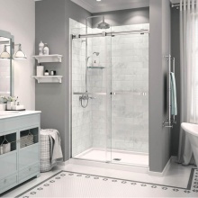 Maax Canada 106354-000-001-000 - Zone Square Base 48 x 32 Acrylic Alcove or Corner Shower Base in White with Center Drain