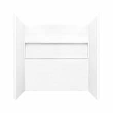 Maax Canada 106542-000-270-000 - NexTile 6030 Direct-to-Stud Four-Piece Alcove Tub Wall Kit in White