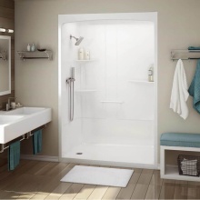 Maax Canada 107002-000-001-002 - ALLIA SHR-6034 Acrylic Alcove Left-Hand Drain One-Piece Shower in White
