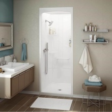 Maax Canada 107006-000-001-000 - Allia SHR-3636 Acrylic Alcove Center Drain One-Piece Shower in White