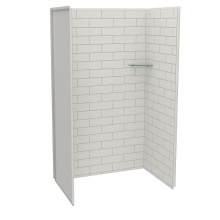 Maax Canada 107455-301-500-000 - Utile 4832 Composite Direct-to-Stud Three-Piece Alcove Shower Wall Kit in Metro Soft Grey