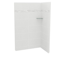 Maax Canada 107457-300-524-000 - Utile 4832 Composite Direct-to-Stud Two-Piece Corner Shower Wall Kit in Origin Arctik